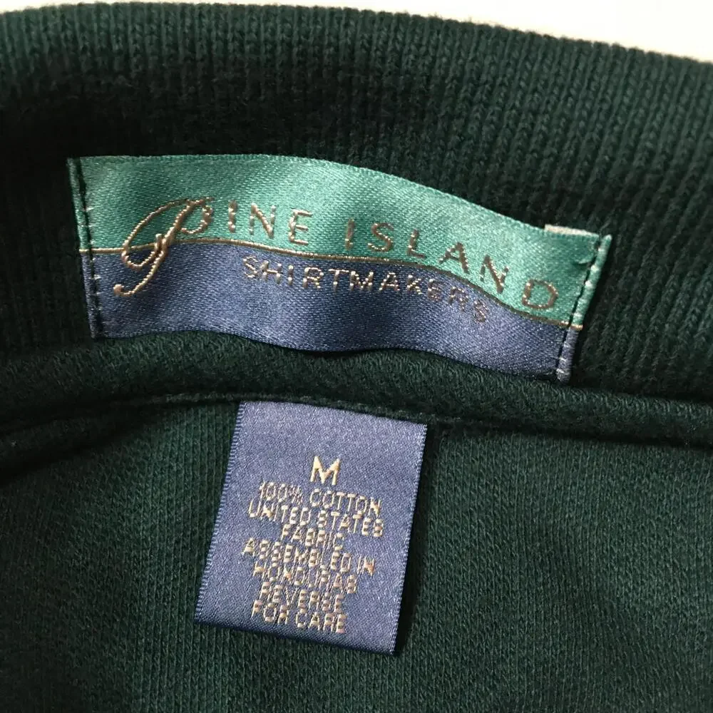 Polo Shirt Green Size Medium Men’s Shirt Button Up 3COM INFORMATION EMBROIDERED - Picture 6 of 12